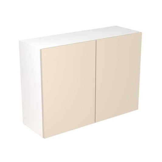 Kitchen Kit Flatpack Slab Super Gloss Cashmere 1000 Wall Unit - FKKF0115