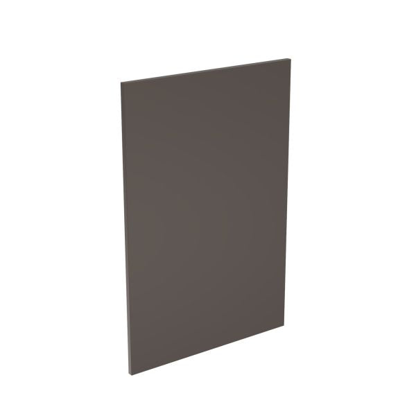 Kitchen Kit Flatpack Slab Super Gloss Graphite 600 Panel Base End - FKKF0428