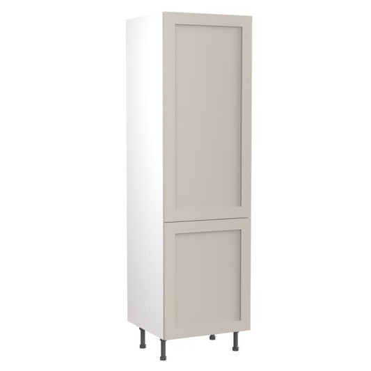 Kitchen Kit Flatpack Shaker Ultra Matt Light Grey 600 Tall Unit Fridge&Freezer 70/30 - FKKH0722