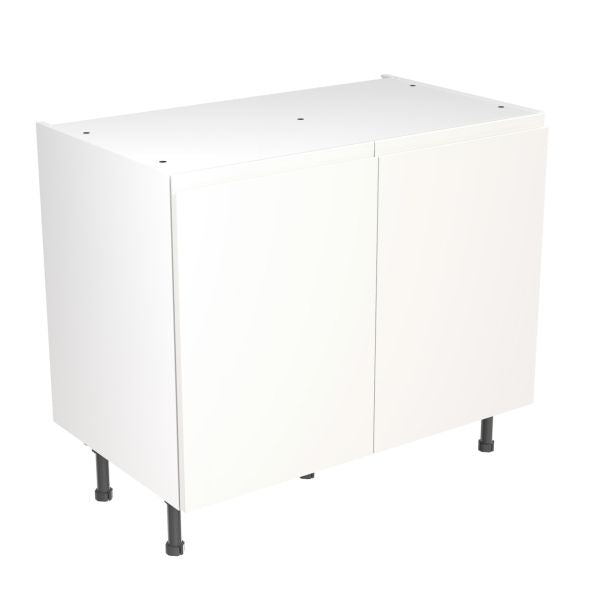 Kitchen Kit Flatpack J Pull Super Gloss White 1000 Base Unit - FKKJ0008