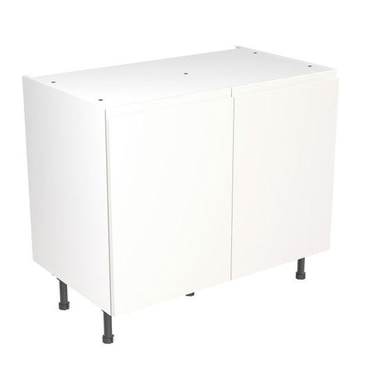 Kitchen Kit Flatpack J Pull Super Gloss White 1000 Base Unit - FKKJ0008