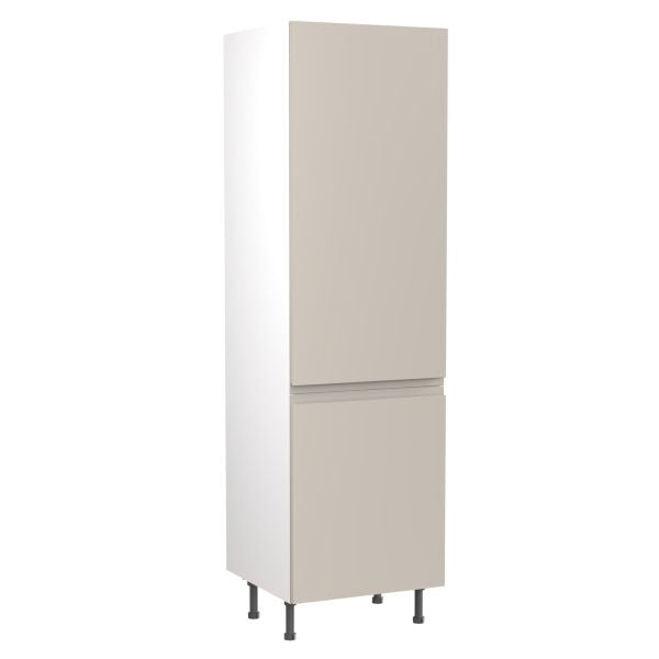 Kitchen Kit Flatpack J Pull Ultra Matt Light Grey 600 Tall Unit Fridge&Freezer 70/30 - FKKJ0722