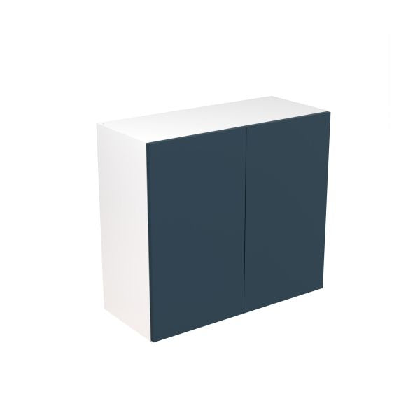 Kitchen Kit Flatpack Slab Ultra Matt Indigo Blue 800 Wall Unit - FKKF1338