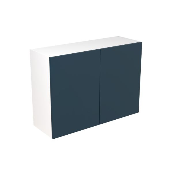 Kitchen Kit Flatpack Slab Ultra Matt Indigo Blue 1000 Wall Unit - FKKF1315