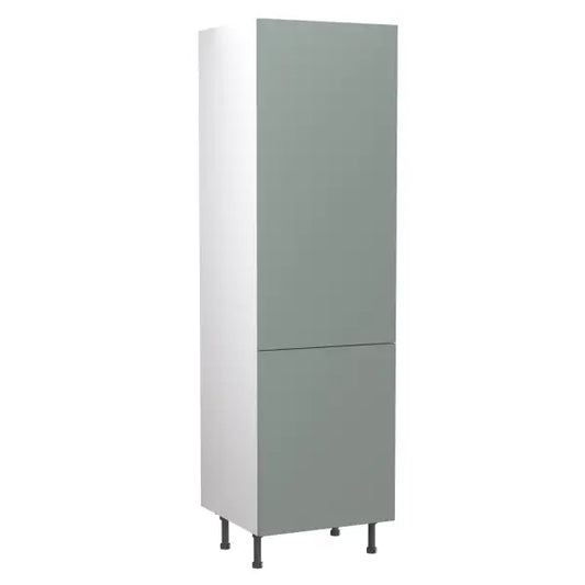 Kitchen Kit Flatpack Slab Ultra Matt Sage Green 600 Tall Unit Fridge & Freezer 70/30 - FKKF1122