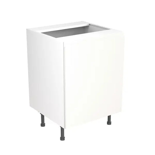 Kitchen Kit Flatpack J-Pull Gloss White 600 Belfast Sink Base Kitchen Cabinet - FKKJ0070