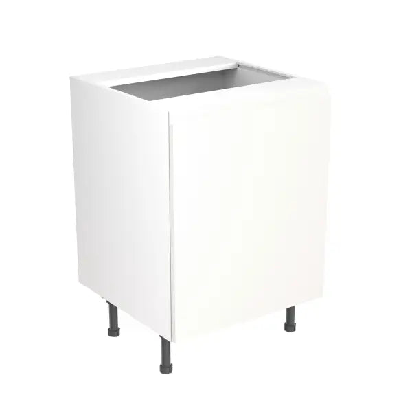 Kitchen Kit Flatpack J-Pull Matt White 600 Belfast Sink Base Kitchen Cabinet - FKKJ0570