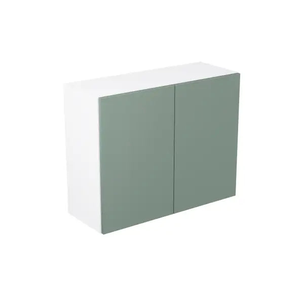 Kitchen Kit Flatpack Slab Matt Sage Green 900 Wall Kitchen Cabinet - FKKF1172