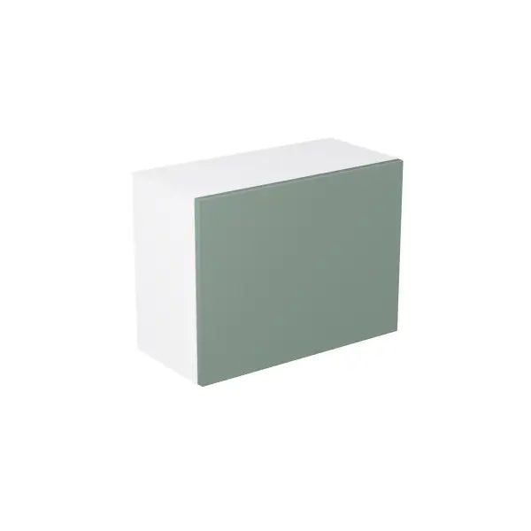 Kitchen Kit Flatpack Slab Matt Sage Green 600 Single Extractor Wall Kitchen Cabinet - FKKF1174