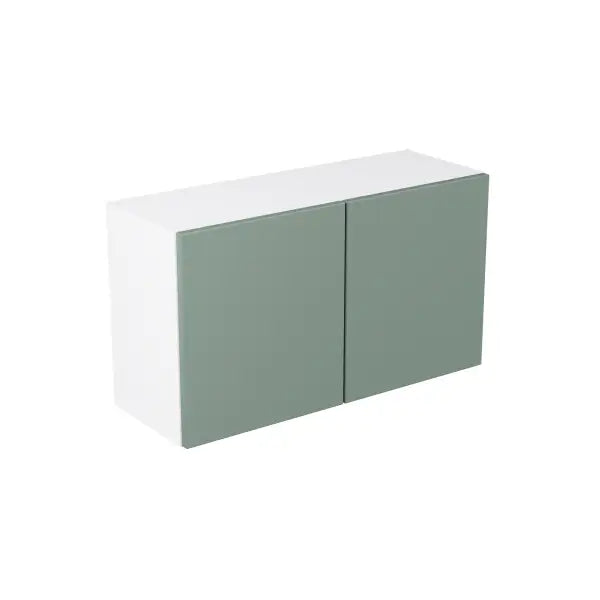 Kitchen Kit Flatpack Slab Matt Sage Green 800 Double Extractor Wall Kitchen Cabinet - FKKF1175