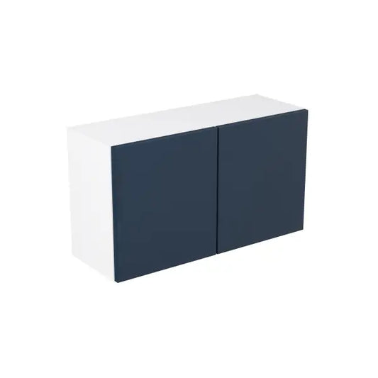 Kitchen Kit Flatpack Slab Matt Indigo Blue 800 Double Extractor Wall Kitchen Cabinet - FKKF1375